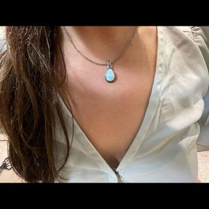 Beautiful milky blue Larimar pendent